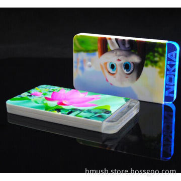 2014 newest customized branded external portable power bank with crystal LED indicator for business promotional